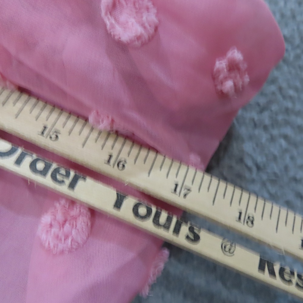 Lush Barbiecore Pink Smocked Peplum Top Puff Sleeve Coquette Cottagecore Medium - Picture 9 of 12